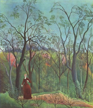 アンリ・ルソー Painting - 森の散歩 1890年 アンリ・ルソー ポスト印象派 素朴原始主義
